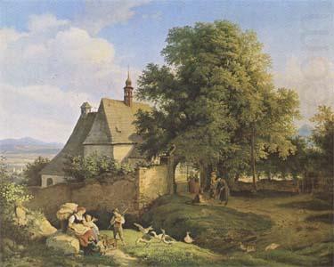 Adrian Ludwig Richter Church at Graupen in Bohemia (mk09) china oil painting image